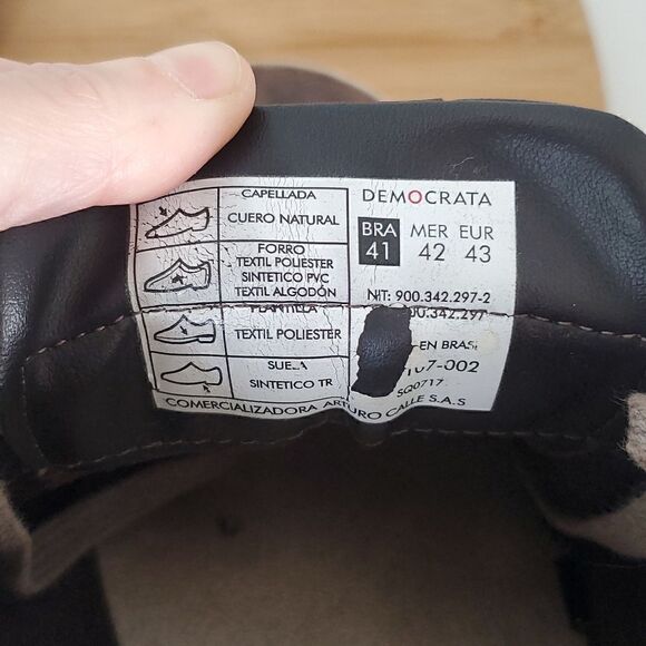 Democrata Men's Brown Leather Sneakers EU 43 - Picture 12 of 12